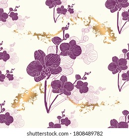 orchid pattern, for book, cover, banner, textile, wrapping
