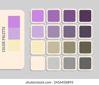 orchid plum bisque snow color palette, colour matching, rgb colors, harmonious colours catalog sample, design and edit idea