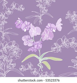 Orchid seamless background