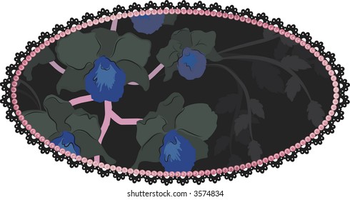 Orchid Splendor is a retro frame of Orchids file has no gradients.