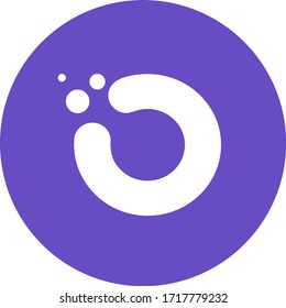 Orchid Token Coin Logo Vector Icon