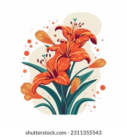 Orchid tropical plant with yellow flowers and green leaves. Hand drawn watercolor on white background for design of cards, wedding invitations, print, packaging, wallpaper, textiles, banner.