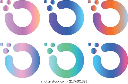 logotipos de dinero virtual de orquídeas. dibujos vectoriales.