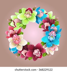 Orchid wreath