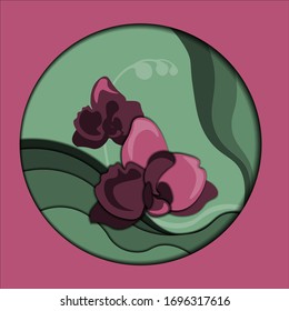 The orchids among the leaves
