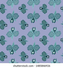 Orchids floral seamless vector pattern. Flower print. Vector texture for wrapping, textiles, paper, wallpaper, background. 