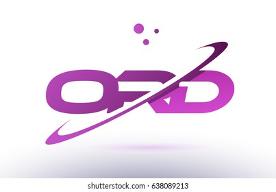 ord o r d  alphabet letter logo combination purple pink creative text dots company vector icon design template