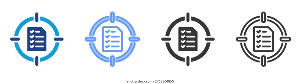 Order Accuracy icon set multiple style collection