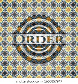 Ordenar emblema arabesco. decoración árabe.