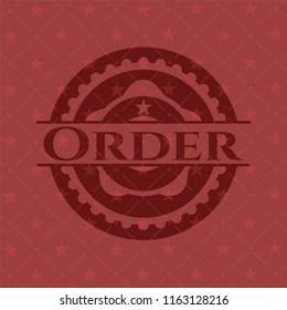 Order badge with red background