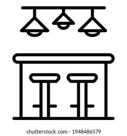 Order bar counter icon. Outline Order bar counter vector icon for web design isolated on white background