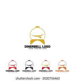 Diseño del logotipo del timbre de pedido o del timbre de la cena