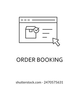 Order Booking Reservation Icon for E-commerce and Online Shopping.