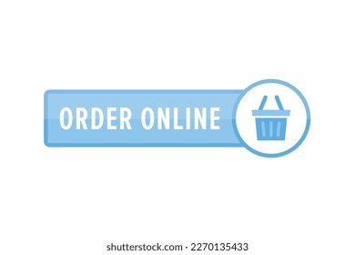 Order Button, Online Order Button, Order Button Icon, Vector Illustration Background