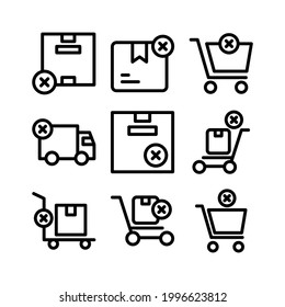 order cancel icon or logo isolated sign symbol vector illustration - Collection of high quality black style vector icons
