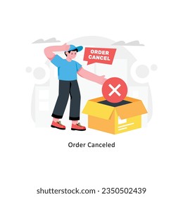 Order Canceled abstract concept vector in a flat style stock illustration