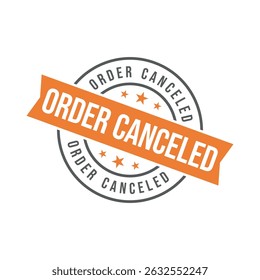 Orden Cancelada Carta Sello de goma Diseño de Plantilla