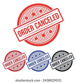 Order Canceled Rubber stamp Design art Illustration 