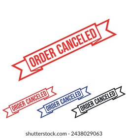 Orden cancelada Sello de goma Diseño de arte Ilustración 