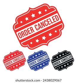 Order Canceled Rubber stamp Design art Illustration 