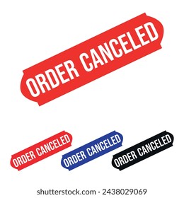 Order Canceled Rubber stamp Design art Illustration 