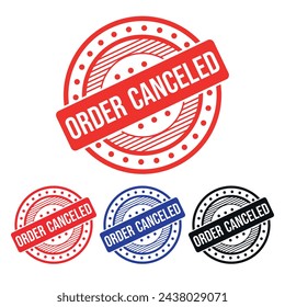 Order Canceled Rubber stamp Design art Illustration 