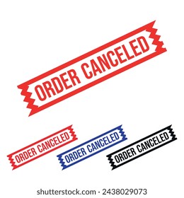 Order Canceled Rubber stamp Design art Illustration 