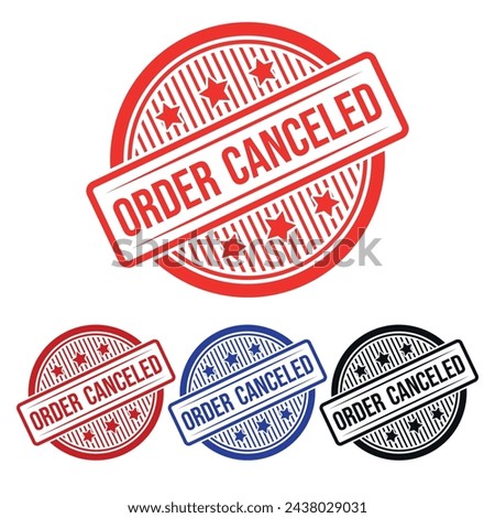 Order Canceled Rubber stamp Design art Illustration 
