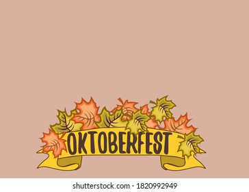 In order to celebrate the October festival. With a bottle of beer and a snack