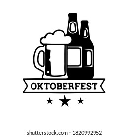 In order to celebrate the October festival. With a bottle of beer and a snack
