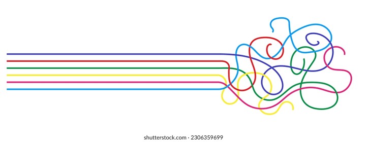 Order and chaos diagram isolated on white background. Concept and theory. Vector illustration 10 eps.