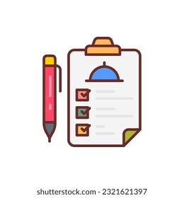 Order Checklist icon in vector. Illustration