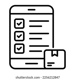 Order checklist vector icon isolated on white background