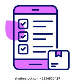 Icono de vector de lista de comprobación de pedidos aislado en fondo blanco
