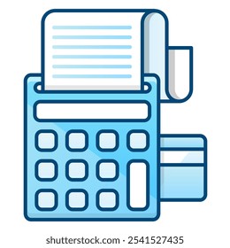 Icono del Completar compra de la orden, Ilustración vectorial azul del gradiente