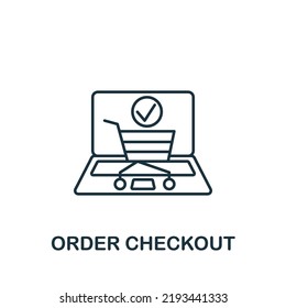 Order Checkout icon. Line simple line Retail icon for templates, web design and infographics