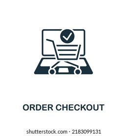 Order Checkout icon. Monochrome simple line Retail icon for templates, web design and infographics