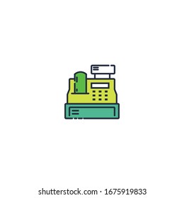 Ilustración del vector de extracción de pedido. Icono de color de esquema relleno.