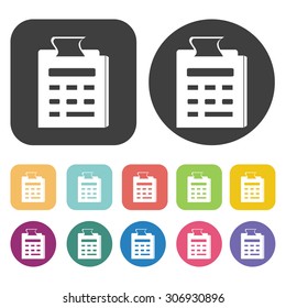 Order clipboard icons set. Vector Illustration eps10