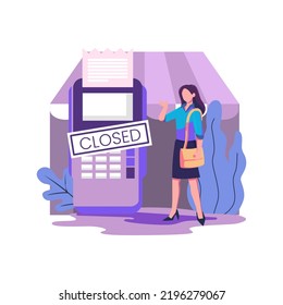 Solicitar diseño de ilustración de estilo plano cerrado