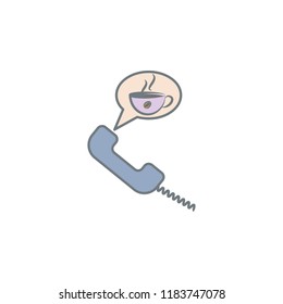 order coffee on phone colored icon. Element of colored coffee icon for mobile concept and web apps. Color order coffee on phone icon can be used for web and mobile