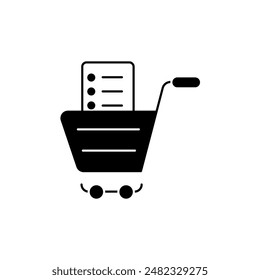 Symbol für Bestellkonzeptzeile. Einfache Elementdarstellung. Entwurf des Umrisssymbols des Bestellkonzepts.