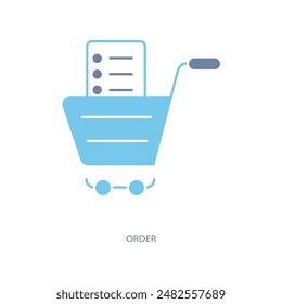 order concept line icon. Simple element illustration. order concept outline symbol design.