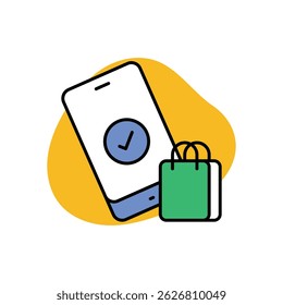 Confirmação de pedido Ícone vetor ilustração de estoque