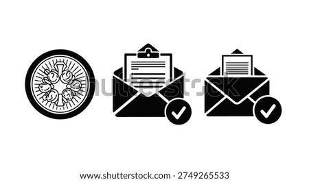 Order Confirmation clean line color vector