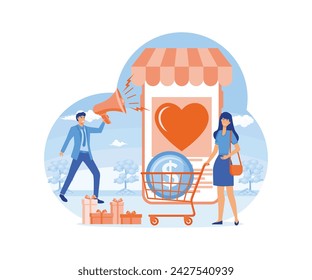 Order confirmation concept. Online internet shopping sale buy purchase process, online payment, customer service and delivery, mobile shopping. flat vector modern illustration