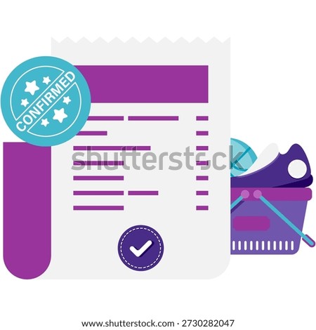 order confirmation and ecommerce illustration