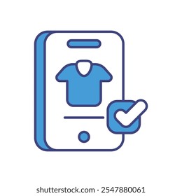 Icono de confirmación de pedido aislado sobre un fondo blanco. Ilustración vectorial.