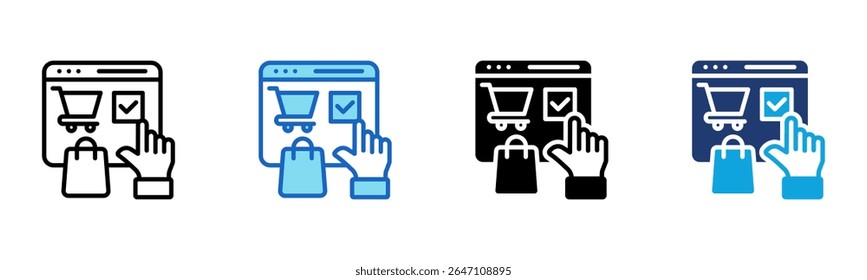 Order Confirmation icon Multi Style Vector Illustration
