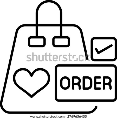 Order Confirmation Illustration vector Icon Design